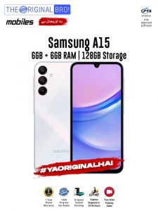 Samsung A15 - 6GB RAM - 128GB Storage - PTA Approved - 12 Months Warranty - Light Blue - The Original Bro Mobiles - TOB36